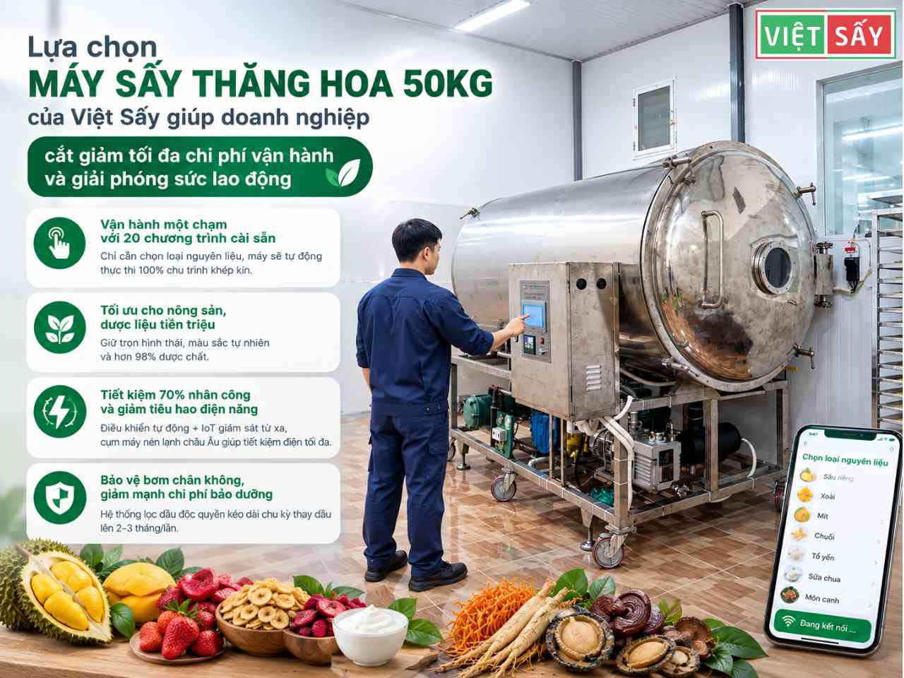 Lợi thế kinh tế và vận hành tự động cho cơ sở sản xuất